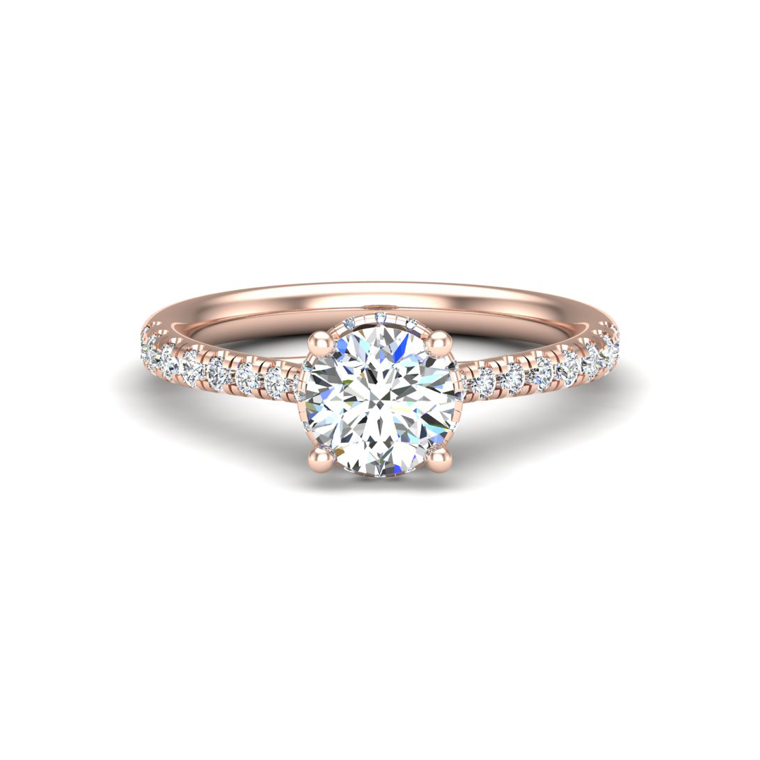 Amora Halo Engagement Ring